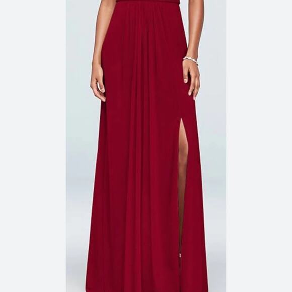 David’s Bridal Size 16 Color-Wine-Prom Wedding Dress - Picture 3 of 11